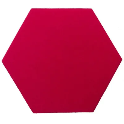 Productafbeelding van Textiel-kurk hexagon 15 x 17 cm, decoratief paneel, rood