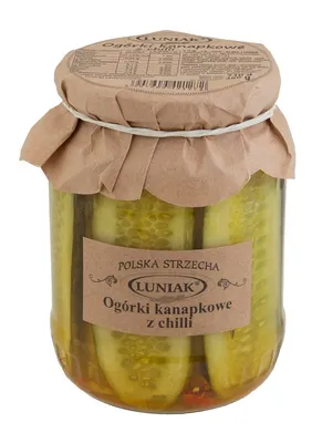 Zdjęcie produktu dla OGÓRKI KANAPKOWE Z CHILI 710 g (380 g) - LUNIAK