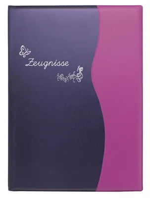 Produktbild von Zeugnismappe/Zeugnisringbuch DIN A4 mit 10 Hüllen / Farbe: metallic lila