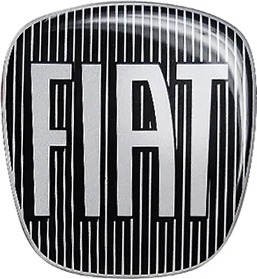 Obrázek produktu pro Fiat 3D nálepka náhradní díl logo černá pro Doblò, přední + zadní