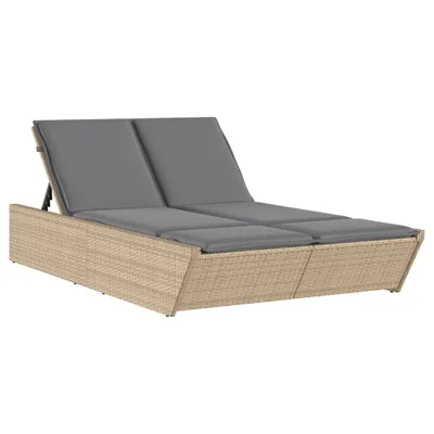 Zdjęcie produktu dla VidaXL 368182, Lounge, Obite siedzisko, Technorattan, Stal, Szary, 110 kg, 2000 mm