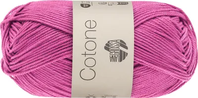 Produktbild von Lana Grossa COTONE 50 g vielseitiges Baumwoll-Basicgarn 125 m Farbe 144 - Asternrot