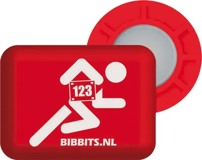 Produktbild von BibBits - Magnetische Startnummernhalter, Farbe:Rot