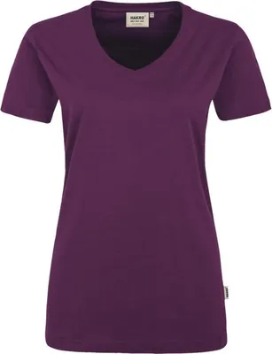 Produktbild von HAKRO V-T-Shirt Mikralinar Damen #181 Gr. 6XL aubergine