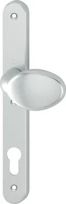 Image de Plaque de bouton intérieur - fixe PZ92, vis apparentes, aluminium anodisé argent
