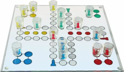 Produktbild von Ludo - Glas-Trinkspiel - 31 x 31 cm