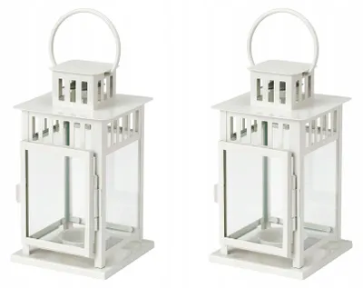 Produktbild von IKEA BORRBY Laterne Weiß 20 cm für Innen und Außen