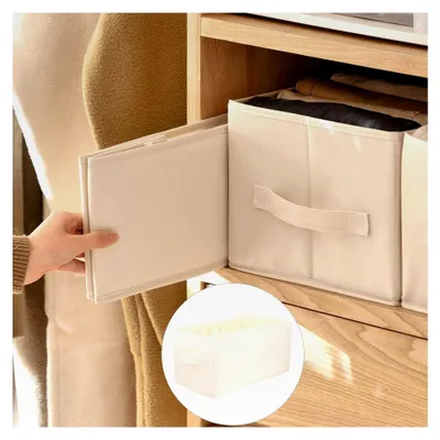 Produktbild von Faltbare Aufbewahrungsbox für Kleidung mit 7 Fächern aus robustem Material, platzsparend für Kleiderschrank und Schlafzimmer