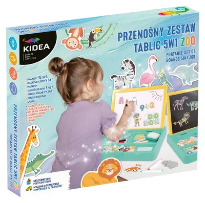 Produktbild von KIDEA ZOO Lernbrett-Set 5 in 1 - Interaktives Lernen und Spaß