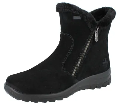 Produktbild von RIEKER Damen Kurzstiefel schwarz Rauleder - Größe: 37