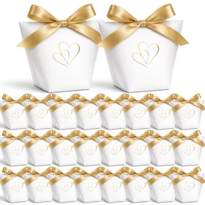 Produktbild von 50 Sets Hochzeitsgeschenkdosen mit Band