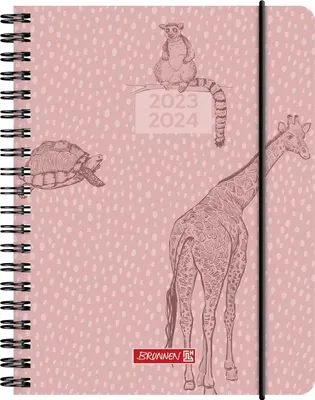 Produktbild von BRUNNEN 1071855044 Wochenkalender Schülerkalender 2023/2024 "Wild Animals" 2 Seiten = 1 Woche Blattgröße 12 x 16 cm A6 PP-Einband