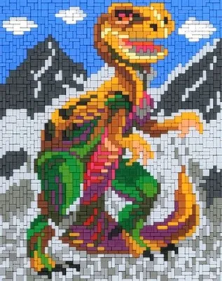 Produktbild von Stick it® Stecksystem Saurier T-Rex mit Landschaft