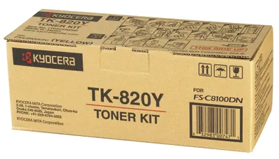 Image de KYOCERA TK-820Y, 7 000 pages, jaune, 1 pièce