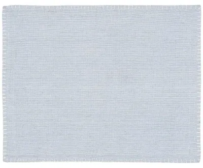 Produktbild von IB Laursen Tischset Staubig Blau mit weißen Nähten 45x35 cm Baumwolle Platzset