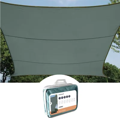 Produktbild von Perel Rechteckiges Sonnensegel 4 × 3 m für Garten und Terrasse, wasserabweisendes atmungsaktives