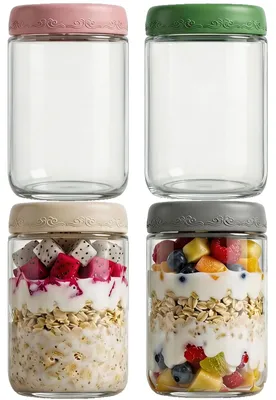 Vorratsgläser 500 ml, 4er-Set, BPA-frei, spülmaschinengeeignet