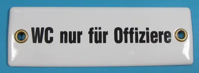 Produktbild von Emaille Schild WC nur für Offiziere