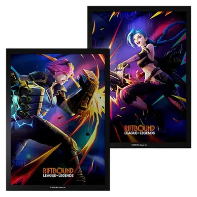 Produktbild von Riftbound Vendetta Art Sleeves Vi vs Jinx