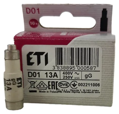 Image de 10 x fusibles 13A Neozed E14 Cartouche fusible D01