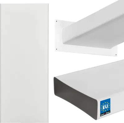 Obrázok produktu pre KOTARBAU® Ploché potrubie 204x60mm Ventilačné potrubie plastové 50cm L Odsávač pár biely