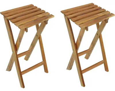 Produktbild von 2er Set Hocker, Eukalyptus, klappbar, H 62 cm