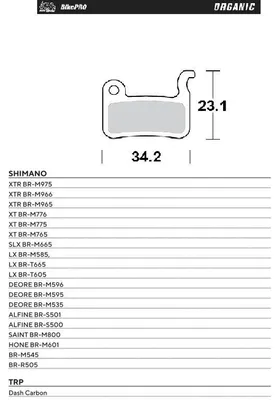 Imagen del producto de Pastillas de freno Moto-Master, modelo ORGÁNICO
