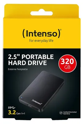 Productafbeelding van Intenso 6,3 cm (2,5") 320GB 3.2 MemoryCase, zwart,