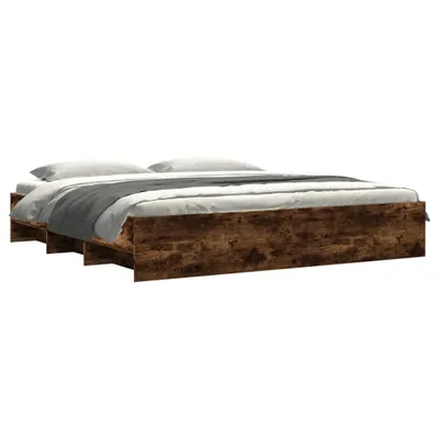 Obrázek produktu pro vidaXL Rám postele bez matrace kouřový dub 180x200 cm materiál na bázi dřeva