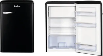 Produktbild von Amica - KS 15617 MS - Kühlschrank - Retro Desing - Schwarz