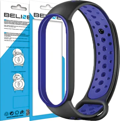 Produktbild von Mi Band 7 Armband Beline Design Schwarz und Blau