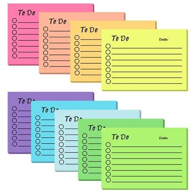 Produktbild von Azomor® Bunte selbstklebende Notizzettel mit Linien für den täglichen Gebrauch