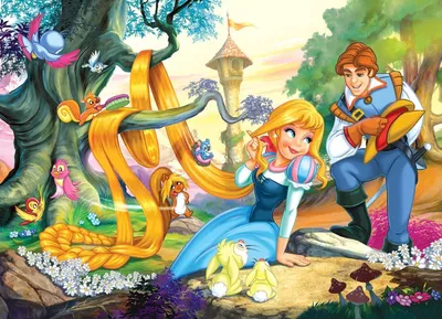 Obrázek produktu pro EUROGRAPHICS Puzzle Princezna s krásnými vlasy 100 dílků