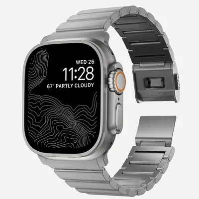 Produktbild von Nomad Titan-Gliederarmband für Apple Watch | 44/45/46/49 mm - Silber