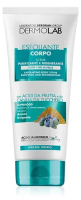 Produktbild von Dermolab Exfoliating Body Scrub Purifying And Regenerating, Körperpeeling, Frauen, Jeder Hauttyp, Exfoliation, Feuchtigkeitsspendend, Klärend, Regenerierend, Erneuernd, Glättend, Tube, Linalool