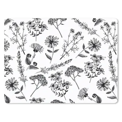 Produktbild von MuchoWow® Mauspad Mousepad Blumen - Kräuter - Muster 23x19 cm - Mousepads - Maus Mat - Pad - Mausunterlage - Schreibtischunterlage - Mauspad