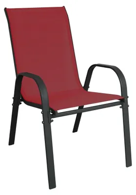 Image de Linder Exclusiv Chaise de jardin STAPEL MC330885 Rouge foncé