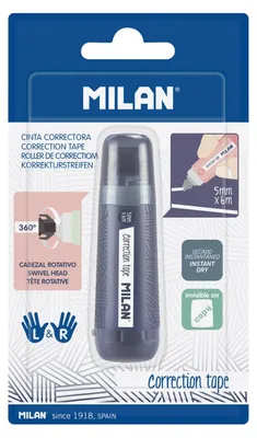 Produktbild von Milan Blisterverpacktes Zylindrisches Korrekturband Der Serie 1918 5x6 M Durchsichtig Durchsichtig One Size
