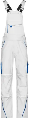 Produktbild von James & Nicholson Funktionelle Latzhose JN848 Gr. 50 white/royal