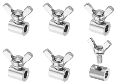 Drahtkabelklemmen 5 mm, 6 Stück, Edelstahl 304, Silber