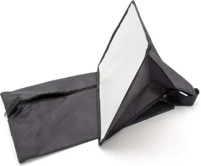 Produktbild von vhbw Softbox-Blitz-Diffusor kompatibel mit Yongnuo YN560, YN467, YN468, YN460-II, YN465, YN460, YN565EX Blitz, Kamera - Kunststoff Schwarz, 22 x 32 cm
