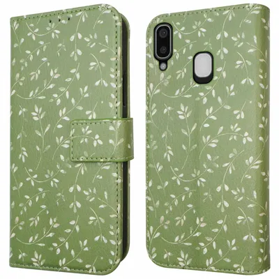 Produktbild von imoshion Design Klapphülle Samsung Galaxy A20e - Green Flowers