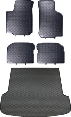 Produktbild von Gummi Fußmatten + Kofferraumwanne Set für Skoda Octavia 1 Kombi, Bj. 1997-2006