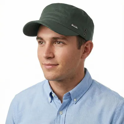 Immagine prodotto di Cappello militare da uomo, unisex, regolabile, in cotone, verde, taglia 56-60 cm