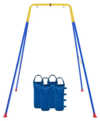 Klappbarer Schaukelständer, Metall, A-Rahmen, 4 Sandsäcke, 90 kg Belastbarkeit