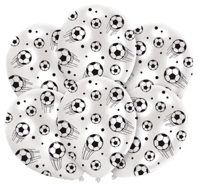 Obrázok produktu pre amscan INT995704 Futbalový balón - okrúhly, rôzny, 6 kusov