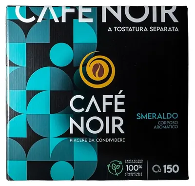 Produktbild von Café Noir - Smeraldo ESE Kaffeepads 44 mm - Italienischer Espresso Cremig Aromatisch - 300 Pads
