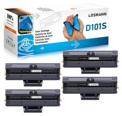 Image de Cartouches de toner LOSMANN, compatibles avec les modèles Samsung MLT-D101S/ELS MLT-D101S, ML-2161, ainsi qu'avec les modèles Samsung SCX-3405F, SCX-3405FW, SCX-3405W, SF-760P, ML-2160, ML-2162, ML-2164, ML-2164W, ML-2165, ML-2165W, ML-2168, SCX-3400, SCX-3400F
