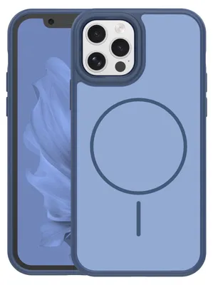 Zdjęcie produktu dla Nakładka Frame Thin Mag Do Iphone 12 / 12 Pro 6,1" Ciemnoniebieska
