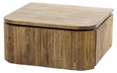 Image de Table de chevet FURNLUX Welle Sand Braun 45 cm / Couleur principale : marron / Dimensions : 45 x 21 x 40 cm